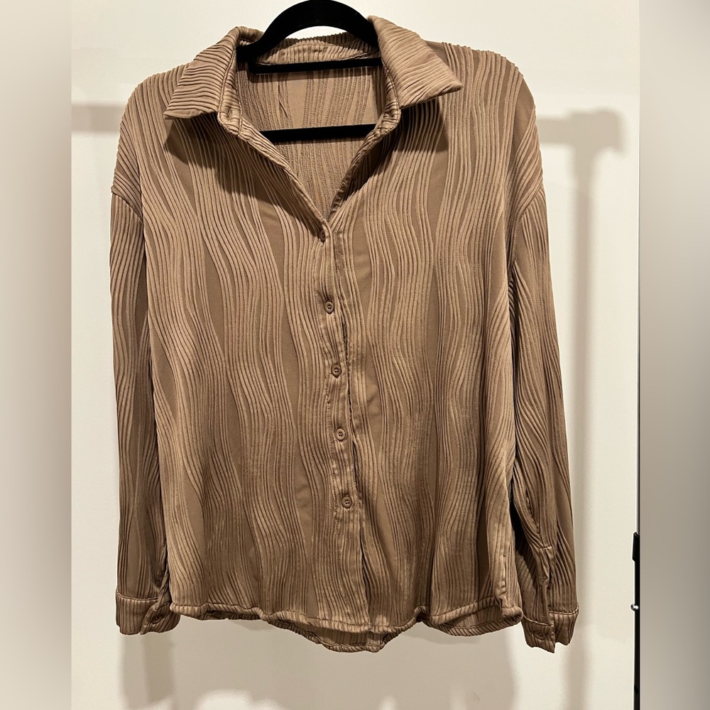 Brown long sleeve shirt